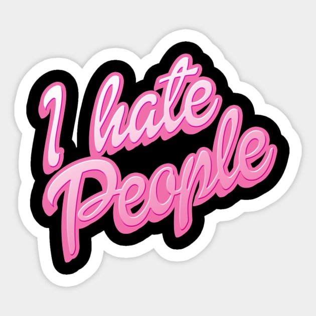 I Hate People Sticker by spookyruthy